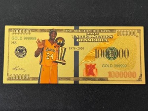 lot 16 image: 24K Gold Foil $1,000,000 Note Kobe Bryant