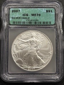 lot 30 image: 2007 Silver Eagle ICG MS70