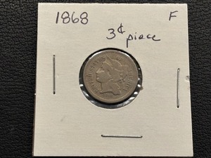lot 55 image: 1868 3 Cent Nickel