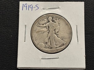 lot 56 image: 1919-S Walking Liberty Half Dollar