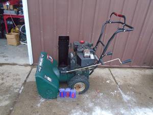 Craftsman 9 hp 26 snow blower with electric start. Tested & works. As shown.