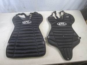 lot 60 image: (EW5) 2 Rawlings Catcher Chest Prot...