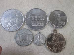 lot 122 image: (CNTR) Assorted Tokens and Pendants...