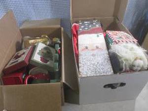 lot 145 image: (F-2) 2 Boxes of Misc Christmas Dec...
