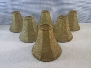 lot 178 image: (EC1) Set of 6 Vintage Gold Glass B...