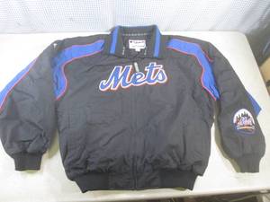 lot 186 image: (BR1) New York Mets Majestic Jacket...