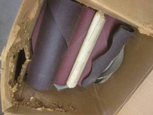 lot 217 image: (G-1) Box of Assorted Sand Paper Ro...