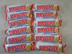lot 319 image: (B-2) 12 Payday Candy Bars Past Dat...