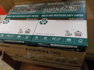 lot 10 image: Boise Aspen 30 White 5000 Sheets 8....