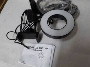 lot 30 image: Clip On LED Ring Light...