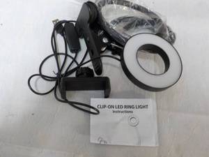 lot 31 image: Clip On LED Ring Light...
