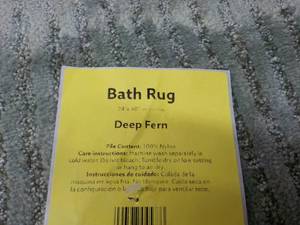 lot 50 image: Bath Rug Deep Fern 24 x 40 new fr...