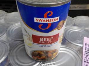 lot 112 image: 21 cans Swanson Beef Broth-past bes...