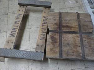 lot 121 image: 2 Wood Dollies - 2 sizes...