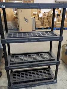 lot 124 image: 4 Shelf Plastic Shelving...