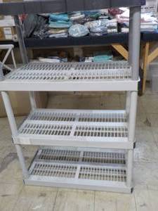 lot 125 image: 4 Shelf Plastic Shelving...
