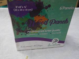 lot 157 image: Daveliou 6 panels 8 x 8 Wood Panel...