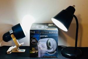 lot 227C image: FR - Lot of 3 Household Lamps and Wireless LED Porch Light