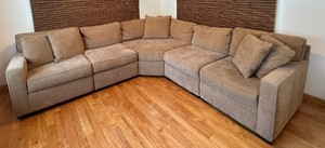 lot 8D image: LR - Radley Sofa Sectional - L-Shape, Heavenly Cafe Fabric