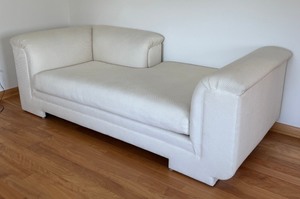lot 10D image: LR - Post Modern Wide Double Bench Daybed Chaise Lounge