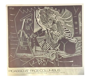 lot 31D image: LR - Picasso at PaceColumbus Poster - Vintage 1972 Exhibition Print