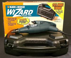 lot 182K image: LL-FR - Black & Decker Wizard RT550M Rotary Tool Kit with Accessories and Case