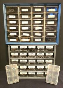 lot 184K image: LL-FR - Hardware Organizer Set with Fasteners, Cabinets, and Storage Boxes