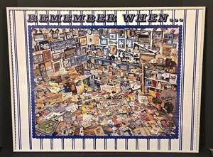 lot 292K image: LL-FR - Remember When... Framed Collage Brooklyn Dodgers Memorabilia Poster