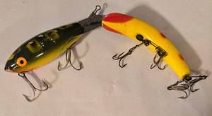 lot 299K image: LL-FR - Vintage Bomber Lure 3.5 Inch and Helin Flatfish Lure 3 Inch