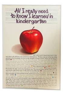 lot 411C image: LL - All I Really Need to Know I Learned in Kindergarten Framed Poster