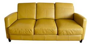 lot 4R image: LR - Delmonico Livorno Harvest Leather Couch
