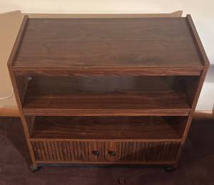 lot 58R image: O - Vintage Wood Media Cabinet