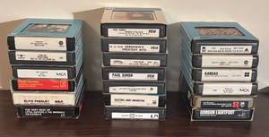 lot 60R image: O - Collection of Vintage Eight Track Tapes Featuring Elvis, Neil Diamond, Paul Simon and More