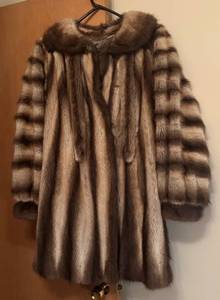 lot 63R image: BR2 - Vintage Brown Mink Fur Coat by Bjorkmans Minneapolis