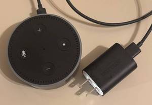 lot 81R image: O - Amazon Echo Dot Smart Speaker with Power Adapter