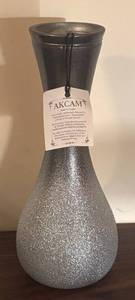 lot 101R image: BR2 - Akcam Handmade Silver Glitter Vase