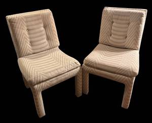 lot 108R image: BR2 - Pair of Vintage Upholstered Accent Chairs