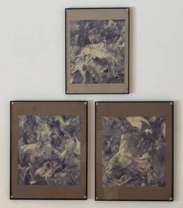 lot 208R image: LR - Set of 3 Fred Blumenthal Original Abstract Paintings