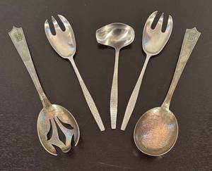 lot 252R image: K - Dansk and Germany Marked Serving Utensils Set of 5