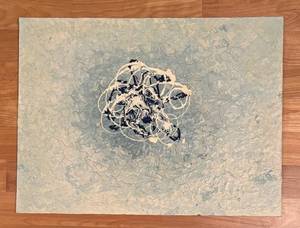 lot 307R image: LR - Fred Blumenthal Abstract Painting Signed Unframed