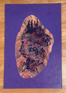 lot 317R image: LR - Original Abstract Painting by Fred Blumenthal Unframed