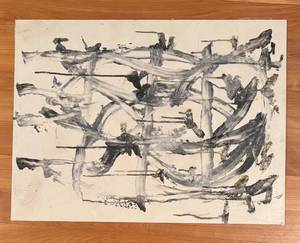 lot 344R image: LR - Fred Blumenthal Abstract Original Painting Unframed