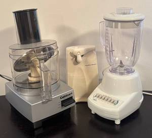 lot 348R image: LR - Hamilton Beach Blender and Can Opener with Cuisinart Food Processor
