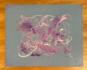 lot 350R image: LR - Original Abstract Painting by Fred Blumenthal Unframed