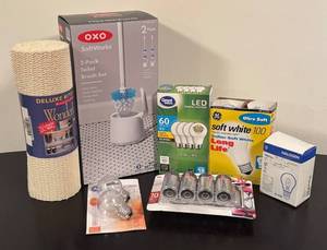 lot 375R image: LR - Household Essentials Bundle with Brush Set, Kitchen Roll, Batteries and More