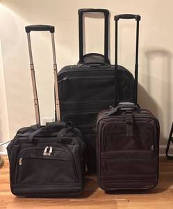 lot 383R image: LL  - Set of 3 Rolling Suitcases by Protocol, Ricardo Beverly Hills and Atlantic