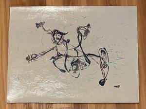 lot 391R image: LL  - Fred Blumenthal Original Abstract Unframed Painting