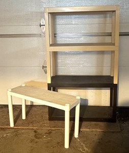 lot 395R image: G - Set of 4 Vintage Plastic Shelves  Tables