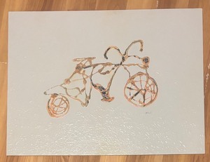 lot 426R image: LL  - Original Fred Blumenthal Unframed Abstract Painting