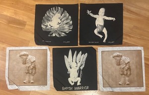 lot 427R image: LL  - Set of 5 Vintage-Inspired Larry Labont Fabric Art Prints